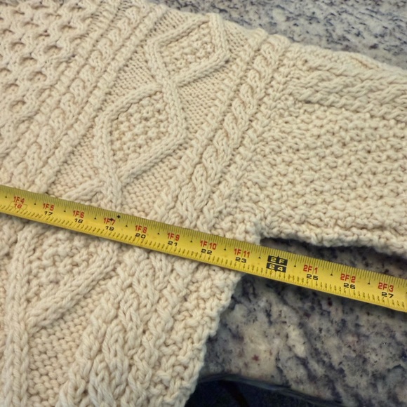 Vintage Classic Aran Knit Cream Sweater - Picture 8 of 8